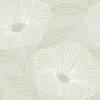 Best Brewster 2904-24320 Mythic Light Grey Floral Wallpaper