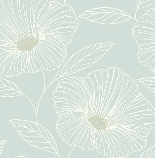 Best Brewster/ASP 2764-24321 Mythic Seafoam Floral Wallpaper