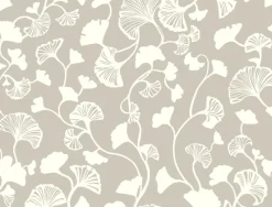 Clearance York NA0572 Silver Gingko Trail Wallpaper