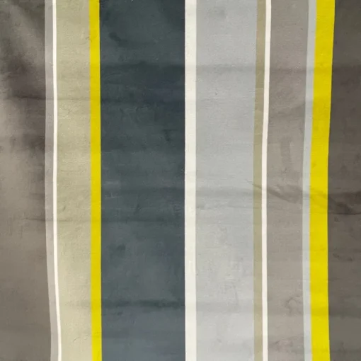 Outlet Stock/Closeout Nador Lemongrass Velvet Stripe Upholstery Fabric