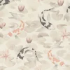 Hot Brewster 4035-409420 Nobu Beige Koi Fish Wallpaper