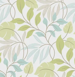 New Brewster NU1657 Blue and Green Meadow Peel and Stick Wallpaper