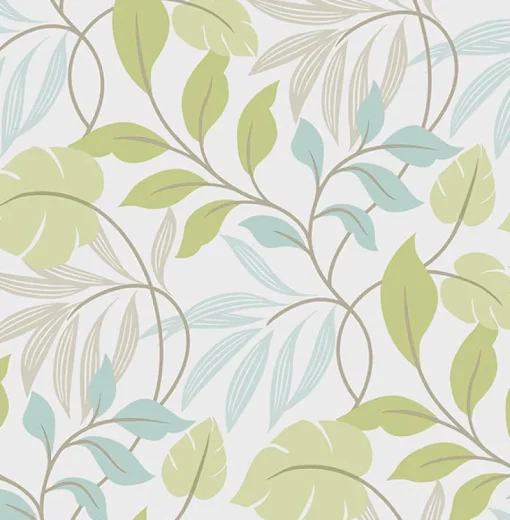 New Brewster NU1657 Blue and Green Meadow Peel and Stick Wallpaper