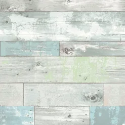 Sale Brewster NU1647 Blue Beachwood Peel & Stick Wallpaper