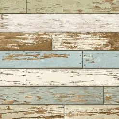 Best Stock/Brewster NU2188 Green Old Salem Vintage Wood Planks Peel & Stick Wallpaper