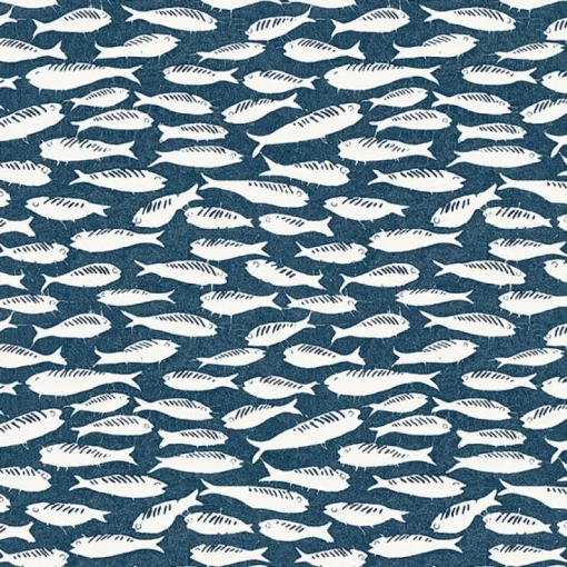 Sale Brewster 3122-10522 Nunkie Navy Sardine Wallpaper