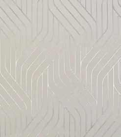 Clearance York/AV NW3516 Ebb And Flow White/Silver Wallpaper
