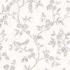 Hot Brewster 2836-24977 Ophelia Grey Bird Trail Wallpaper