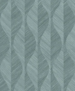 Best Brewster 4025-82505 Oresome Teal Ogee Wallpaper