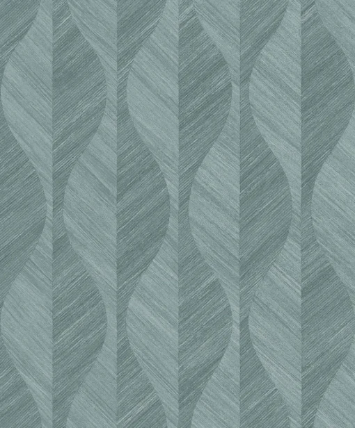 Best Brewster 4025-82505 Oresome Teal Ogee Wallpaper