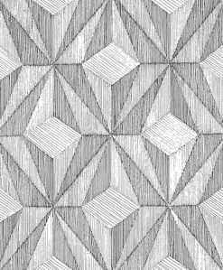 Fashion Brewster/ASP 2908-87101 Paragon Black Geometric Wallpaper