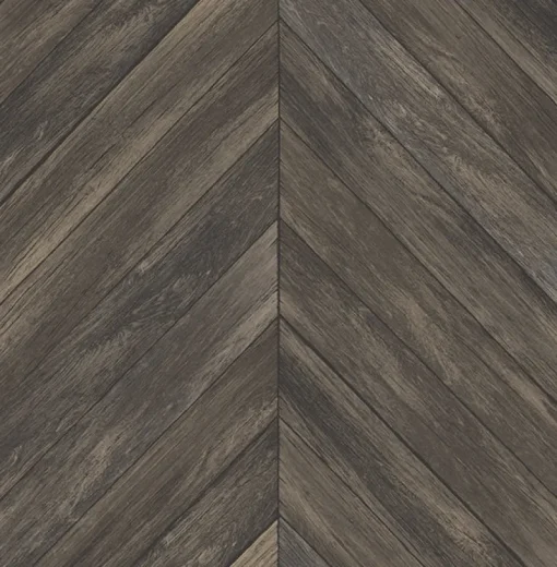 Discount Brewster 2904-24008 Parisian Dark Brown Chevron Wood Wallpaper