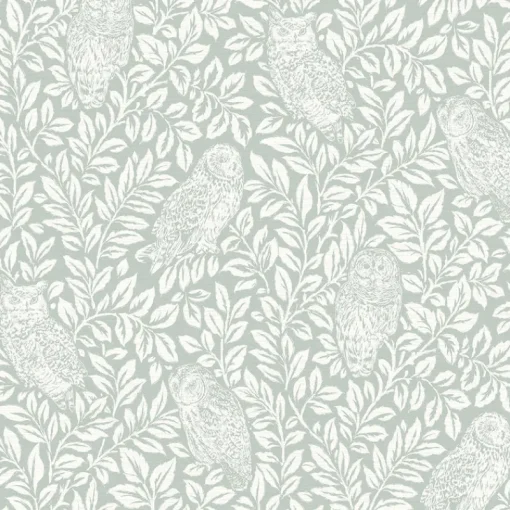 Fashion Brewster 3123-12414 Parliament Seafoam Owl Wallpaper