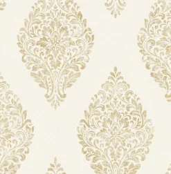 Outlet Brewster 2834-25042 Pascale Off-white Medallion Wallpaper