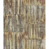 Fashion Brewster/ASP 2540-24063 Patina Panels Copper Metal Wallpaper