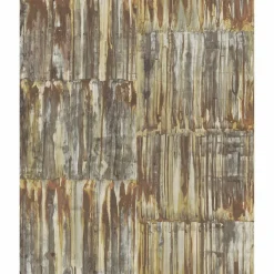 Fashion Brewster/ASP 2540-24063 Patina Panels Copper Metal Wallpaper