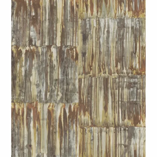 Fashion Brewster/ASP 2540-24063 Patina Panels Copper Metal Wallpaper