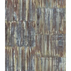 Online Brewster/ASP 2540-24064 Patina Panels Multicolor Metal Wallpaper