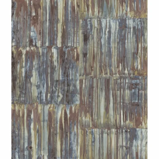 Online Brewster/ASP 2540-24064 Patina Panels Multicolor Metal Wallpaper