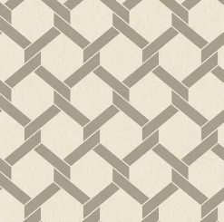 Fashion Brewster/ASP 2971-86309 Payton Grey Hexagon Trellis Wallpaper