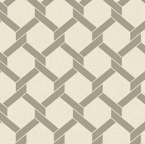 Fashion Brewster/ASP 2971-86309 Payton Grey Hexagon Trellis Wallpaper