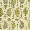 New Laura Kiran Persian Paisley Handprint Honey Dove Fabric