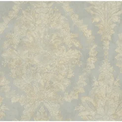 Best York PM9309 Silver Charleston Damask Wallpaper