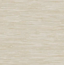Fashion Brewster 2766-22269 Poa Taupe Faux Grasscloth Wallpaper