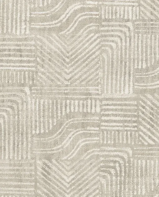 Best Brewster 391532 Pueblo Light Grey Global Geometric Wallpaper