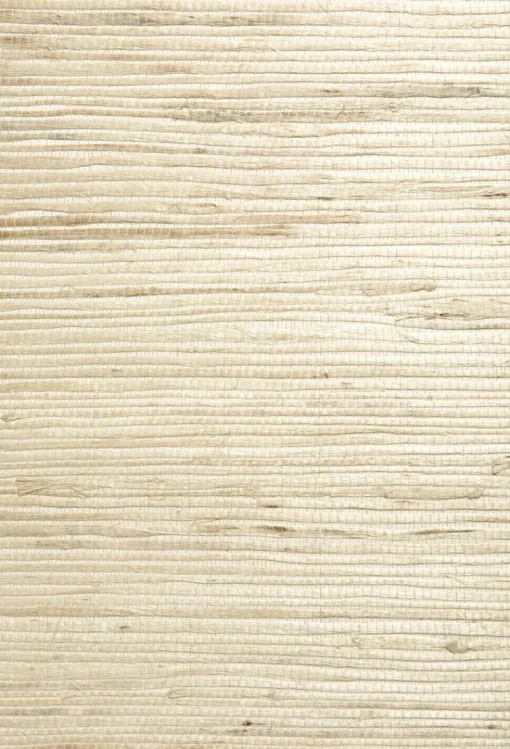 New Brewster Qi Taupe Grasscloth Wallpaper