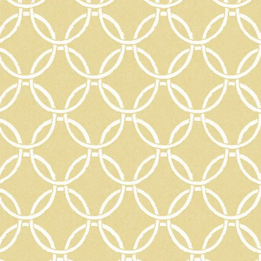 Sale Brewster 3122-11003 Quelala Yellow Ring Ogee Wallpaper