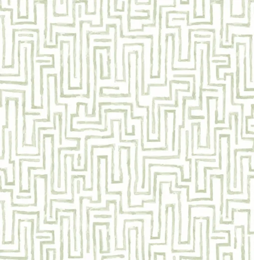 Hot Brewster/ASP 2861-25702 Ramble Sage Geometric Wallpaper