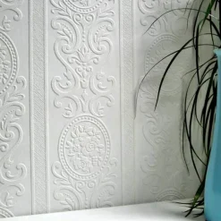Fashion Brewster 437-RD750 Louisa Paintable Textured Vinyl