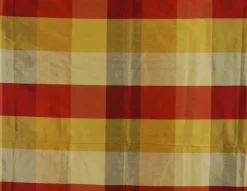 Fashion #1 Textiles Red & Gold silk buffalo check fabric PDS 1235