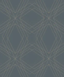 Fashion Brewster/ASP 2908-87107 Relativity Charcoal Geometric Wallpaper