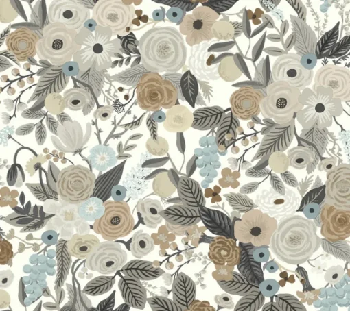 Outlet York RI5121 Brown/Beige Garden Party Wallpaper