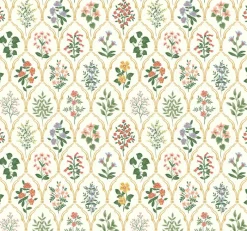 Clearance York RI5130 Cream Hawthorne Wallpaper