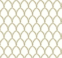 Best York RI5176 Gold/White Laurel Wallpaper