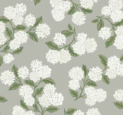 New York RI5144 Gray Hydrangea Wallpaper