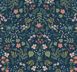 Hot York RI5154 Navy Blue Pink Green Wildwood Rifle Paper Wallpaper