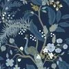 Outlet York RI5172 Navy Peacock Wallpaper