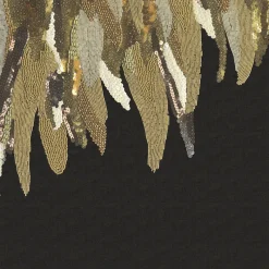 Hot Brewster 307406 Right Fancy Feather Black Wall Mural