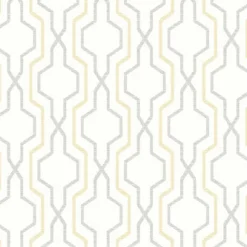 Clearance Brewster/ASP 2973-90604 Rion Yellow Trellis Wallpaper