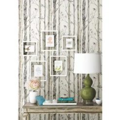 New Stock/York/Roomates RMK9047WP Birch Trees Peel and Stick Wall Decor
