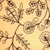 Sale Laura Kiran Romantic Vine Chocolate Fabric