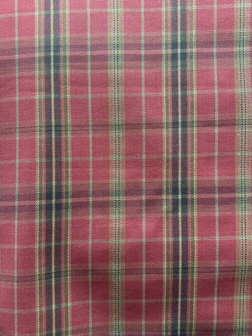 Sale Stock/Heritage/Roth Roth D2892 Parkhill Cardinal Red Khaki Green Beige Plaid Cotton Fabric