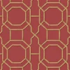 Hot Brewster 2766-21739 Rumi Red Trellis Wallpaper