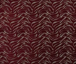 Outlet Europatex Safari Tiger Burgundy Fabric