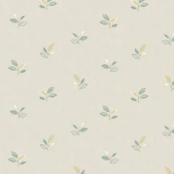 New Brewster Sage Hill Leigh Yellow Leaf Wallpaper