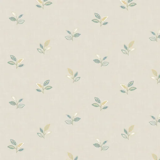 New Brewster Sage Hill Leigh Yellow Leaf Wallpaper